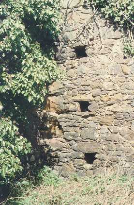 Bindon Abbey ruins, west wall of nave